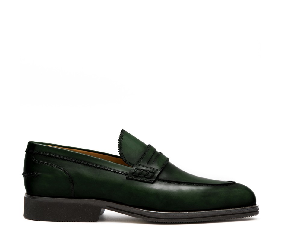Pakerson MOCASSINO LUCCA PELLE VERDE TARTARUGA
