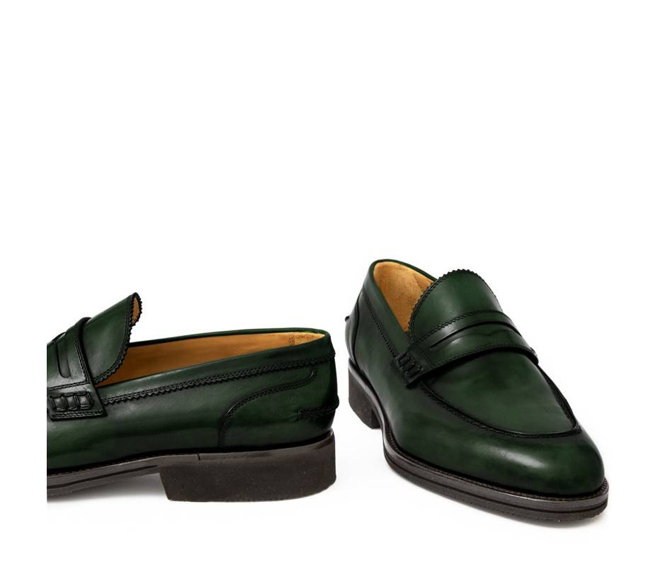 Pakerson MOCASSINO LUCCA PELLE VERDE TARTARUGA Soddisfazione Garantita