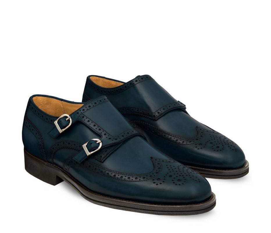 Pakerson DOPPIA FIBBIA SIENA PELLE BLU ISLAND Shopping Online