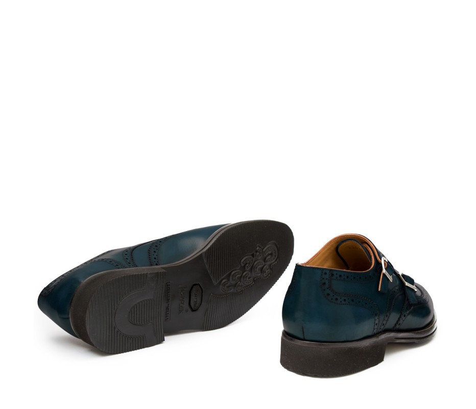 Pakerson DOPPIA FIBBIA SIENA PELLE BLU ISLAND Shopping Online