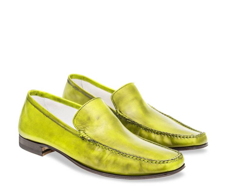 Pakerson MOCASSINO CERRETO PELLE VERDE PISTACCHIO Affare Del Giorno