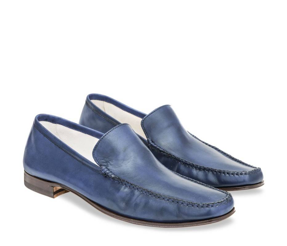 Pakerson MOCASSINO CERRETO PELLE BLU NAVY Novità