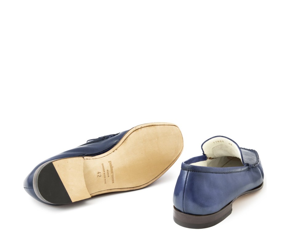 Pakerson MOCASSINO CERRETO PELLE BLU NAVY Novità