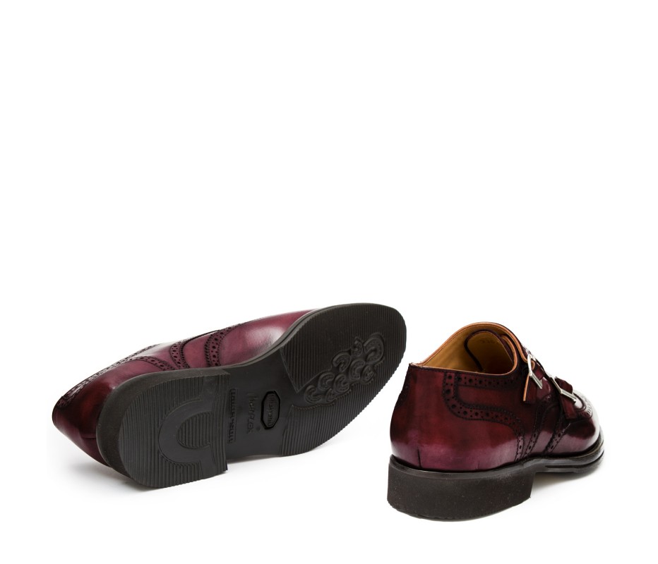 Pakerson DOPPIA FIBBIA SIENA PELLE BORDEAUX VINO Offerta