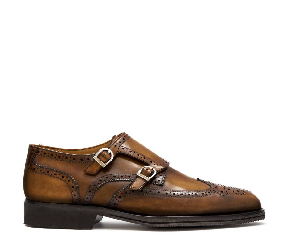 Pakerson DOPPIA FIBBIA SIENA PELLE MARRONE TIMBER