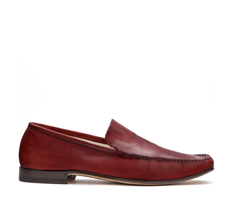Pakerson MOCASSINO CERRETO PELLE ROSSO BORDEAUX Negozio