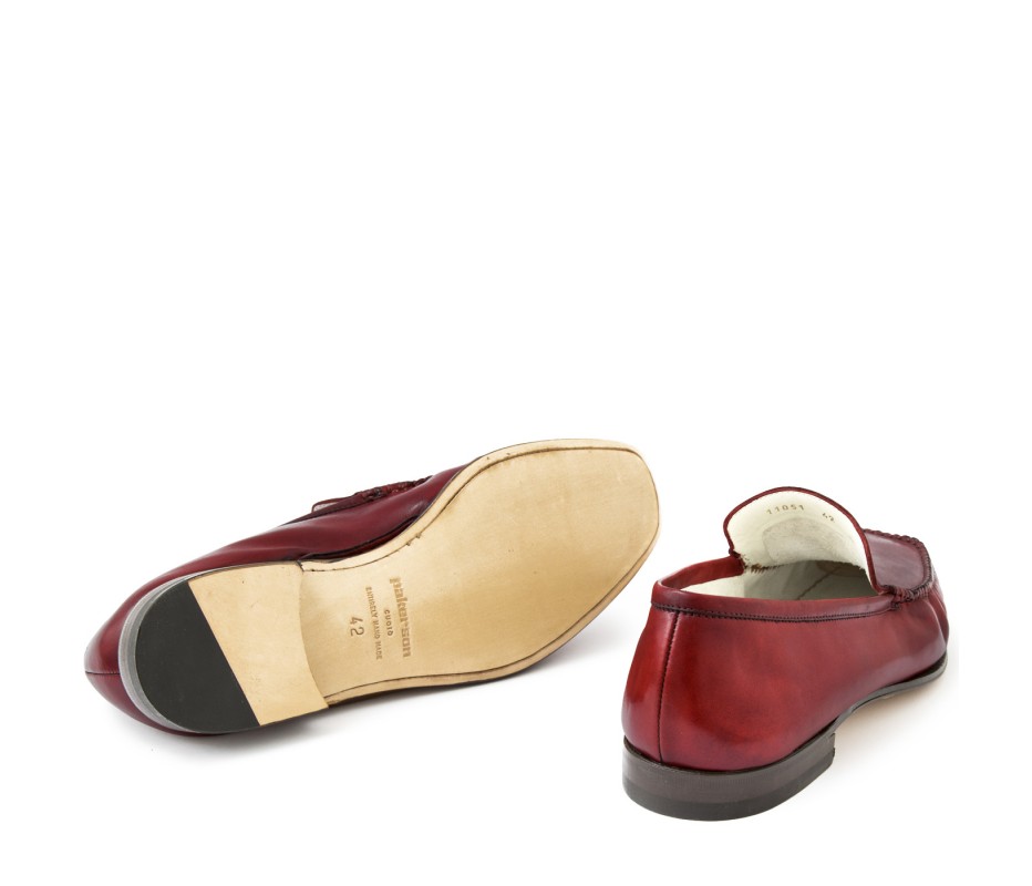 Pakerson MOCASSINO CERRETO PELLE ROSSO BORDEAUX Negozio