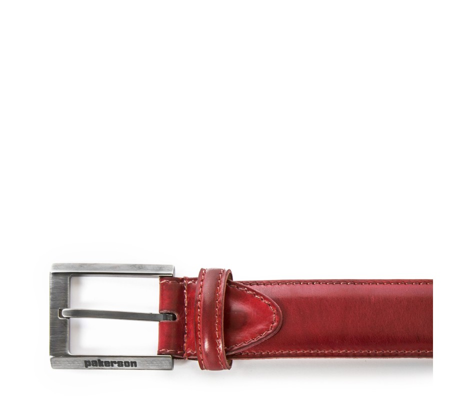 Pakerson FIBBIA VOLTERRA PELLE ROSSO BORDEAUX