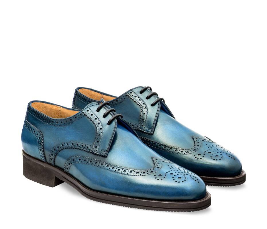 Pakerson DERBY PISA PELLE AZZURRO BAY Italy