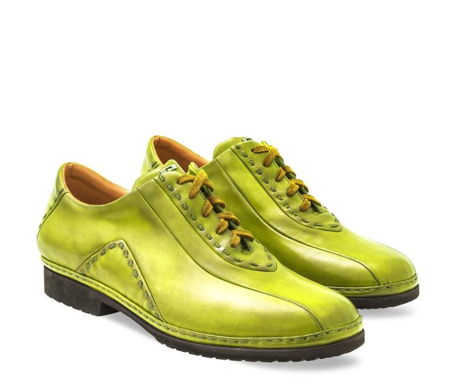 Pakerson DERBY BOLGHERI PELLE VERDE PISTACCHIO Saldi Di Fabbrica