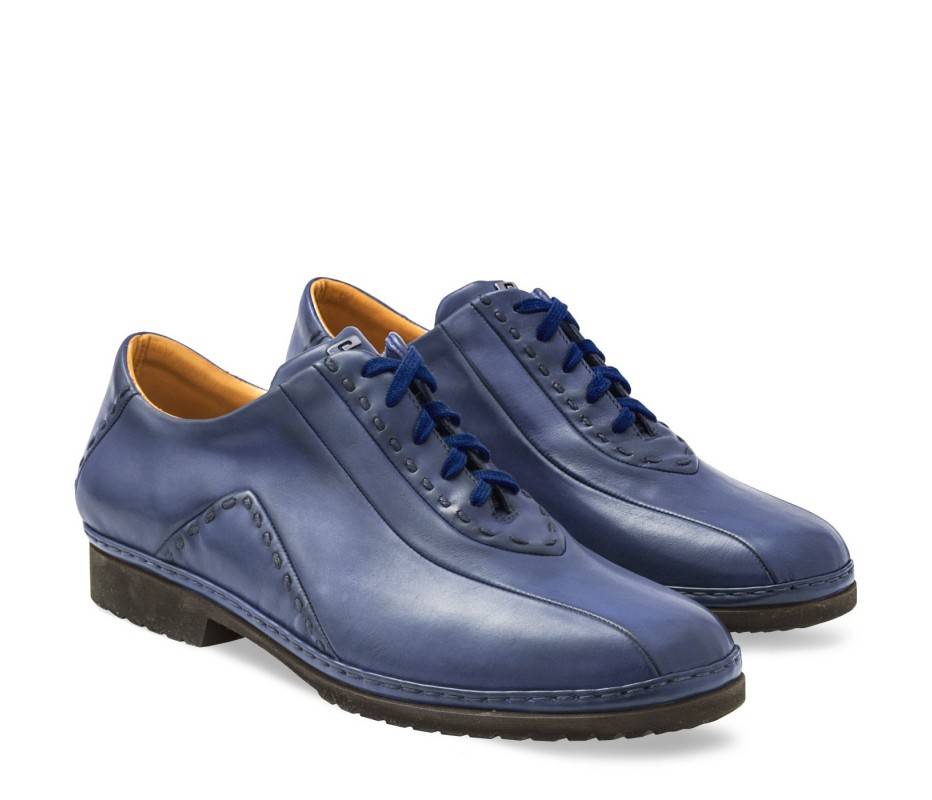 Pakerson DERBY BOLGHERI PELLE BLU NAVY Moda