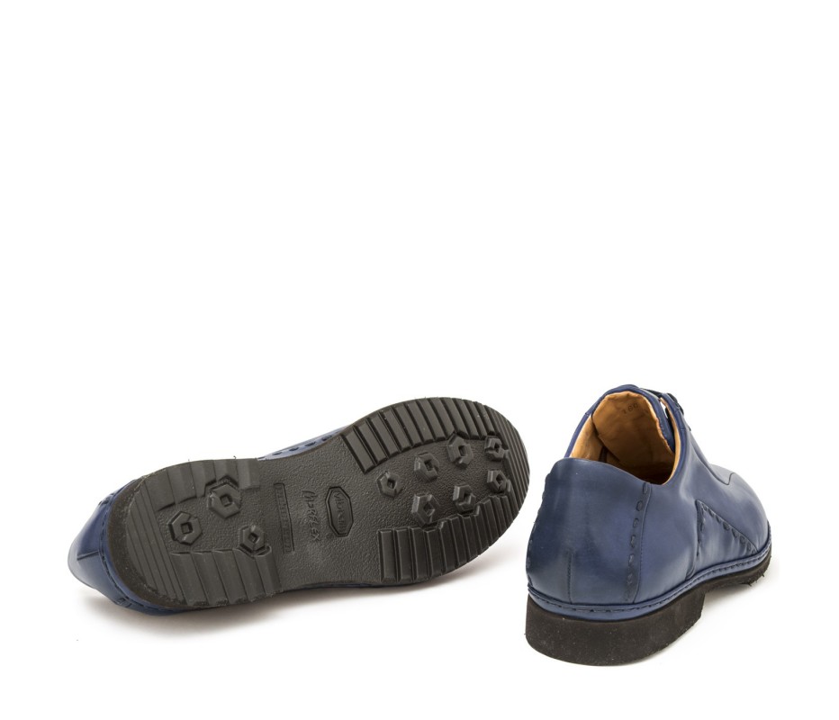 Pakerson DERBY BOLGHERI PELLE BLU NAVY Moda