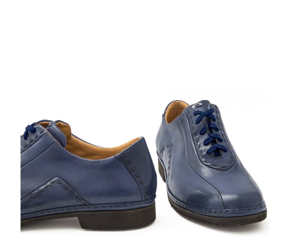 Pakerson DERBY BOLGHERI PELLE BLU NAVY Moda
