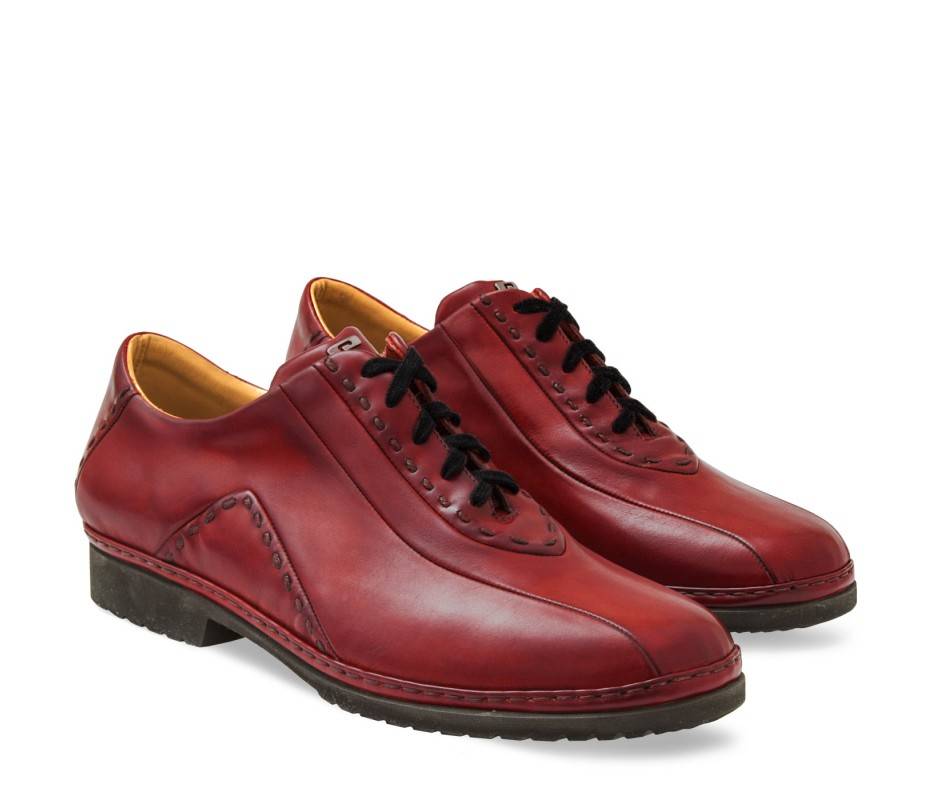 Pakerson DERBY BOLGHERI PELLE ROSSO BORDEAUX Soddisfazione Garantita