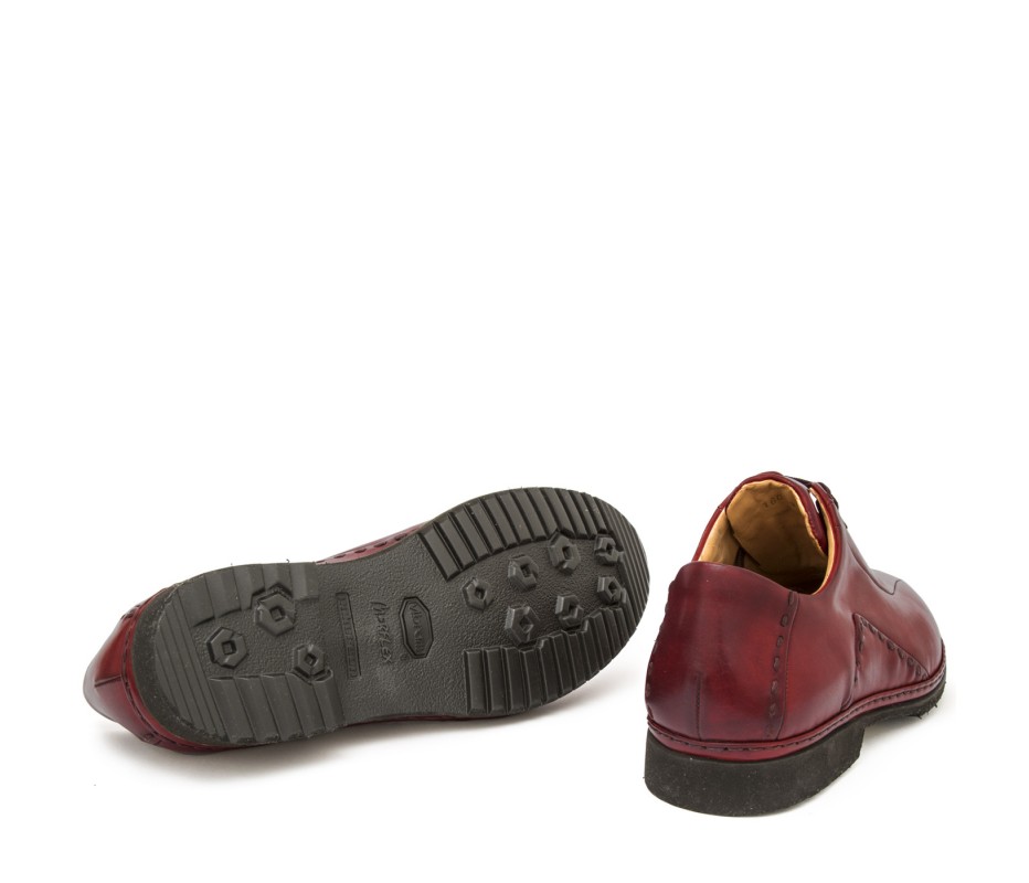 Pakerson DERBY BOLGHERI PELLE ROSSO BORDEAUX Soddisfazione Garantita