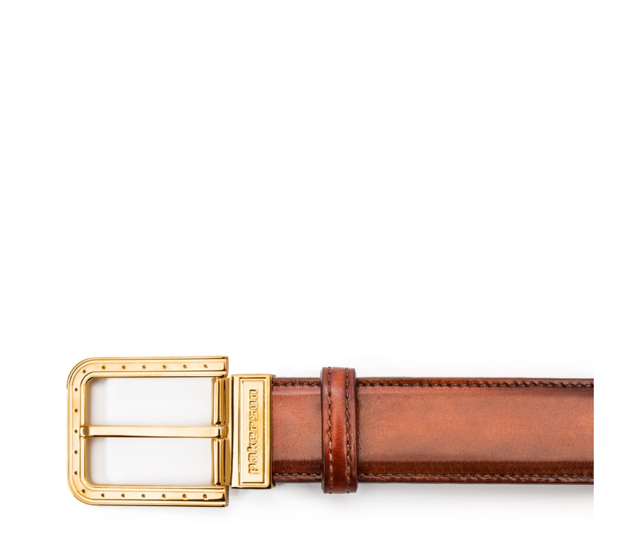 Pakerson FIBBIA RIPA PELLE MARRONE WOOD