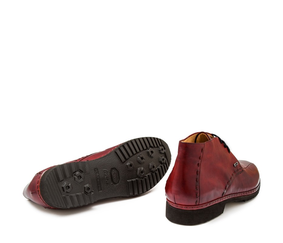 Pakerson POLACCHINO GREVE PELLE ROSSO BORDEAUX Vendita Calda