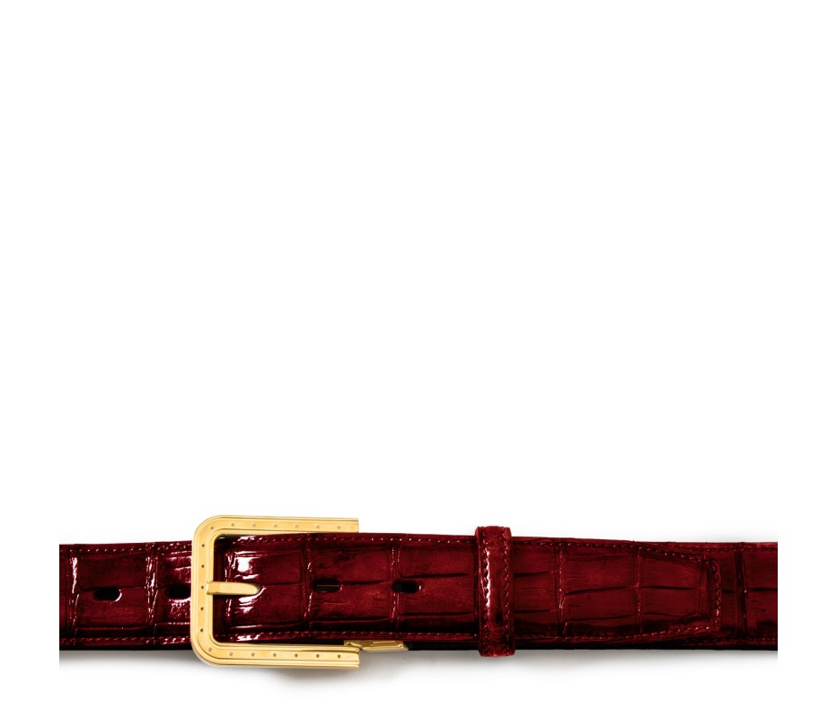 Pakerson FIBBIA RIPA ALLIGATORE BORDEAUX VINO Moda