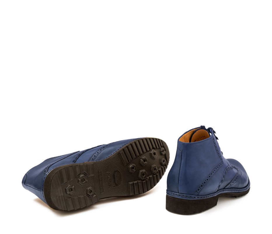 Pakerson POLACCHINO CERTALDO PELLE BLU NAVY Spedizione Gratuita