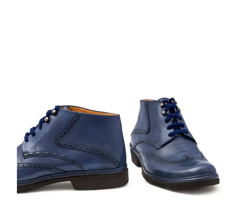 Pakerson POLACCHINO CERTALDO PELLE BLU NAVY Spedizione Gratuita