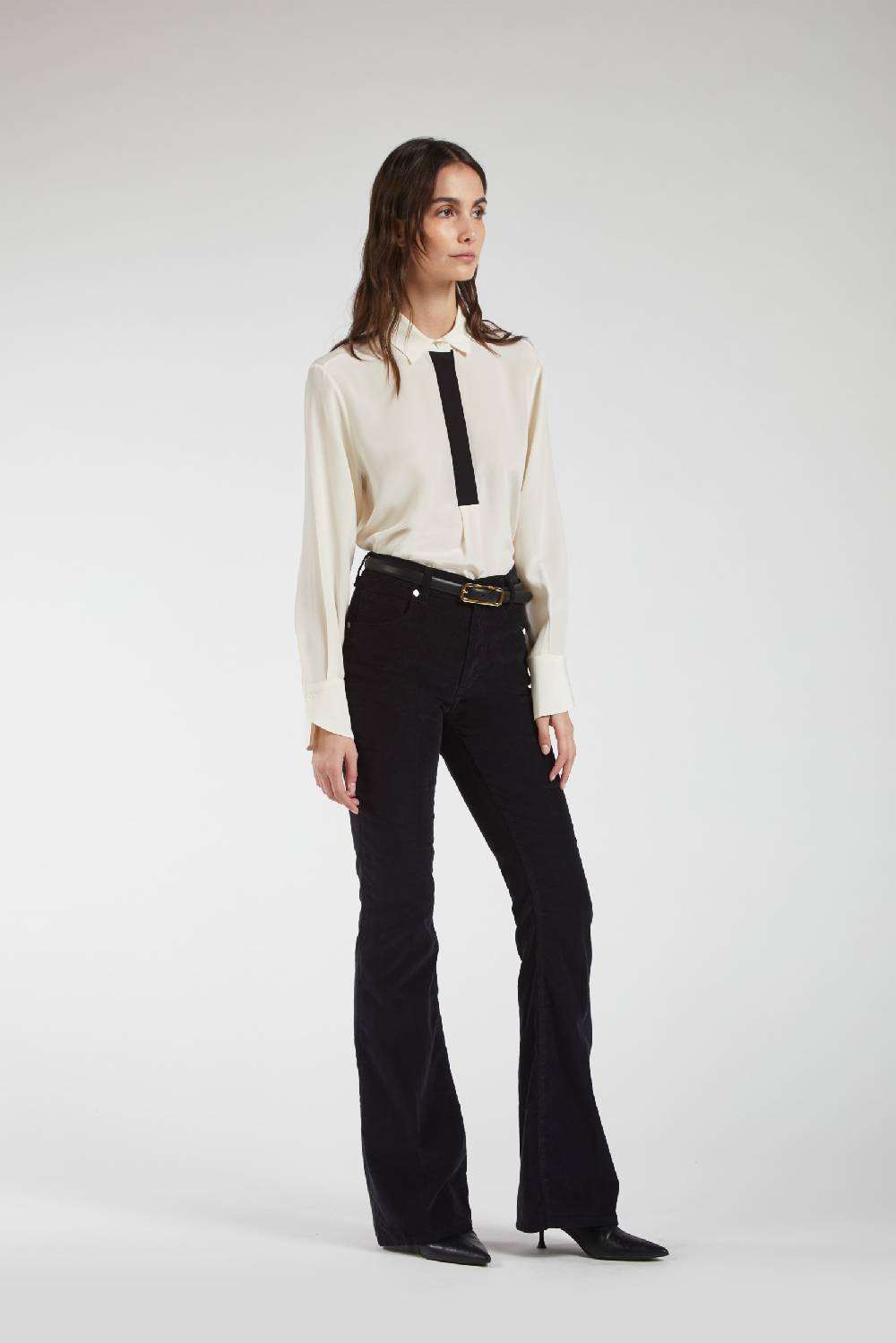 Piazza Sempione JENNIFER Pantalone bootcut con ricamo monogram Sottocosto