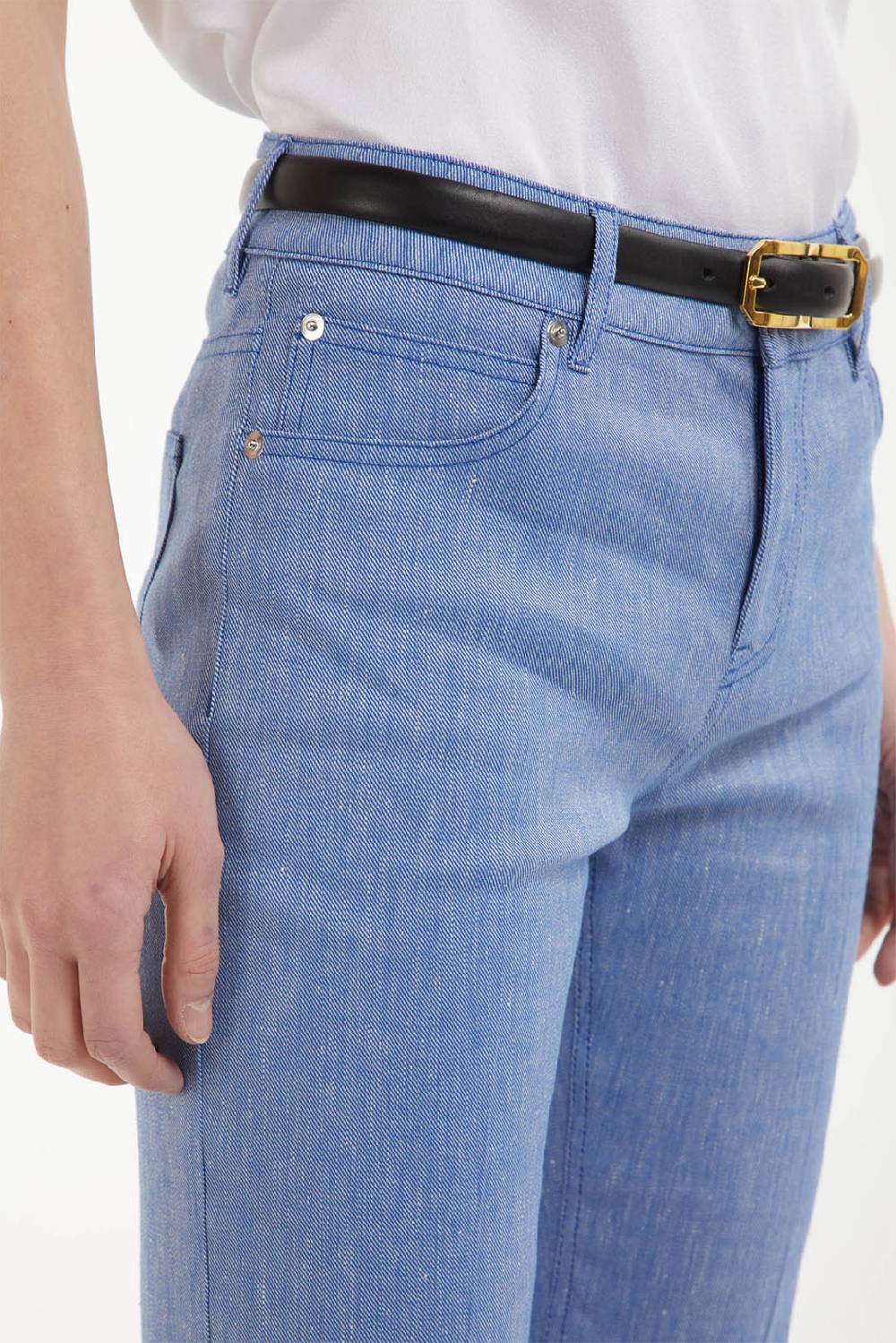 Piazza Sempione OLIVIA Pantalone 5 tasche effetto denim Vendite Flash