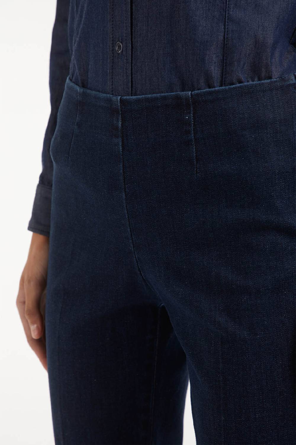 Piazza Sempione AUDREY pantalone iconico AUDREY in denim blu elasticizzato 2025