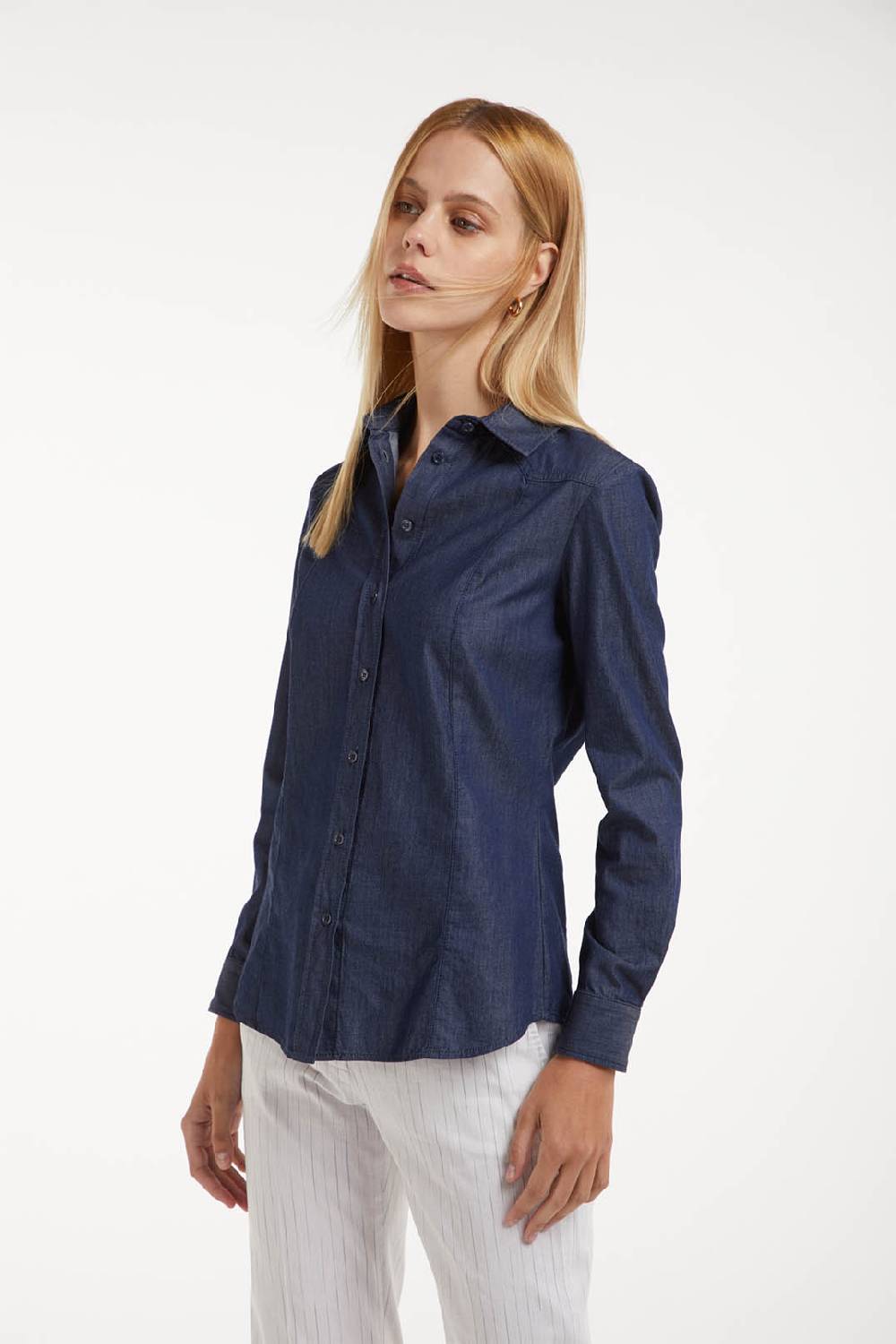 Piazza Sempione Camicia western in denim Moda
