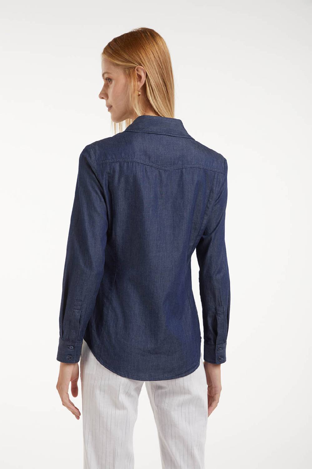 Piazza Sempione Camicia western in denim Moda