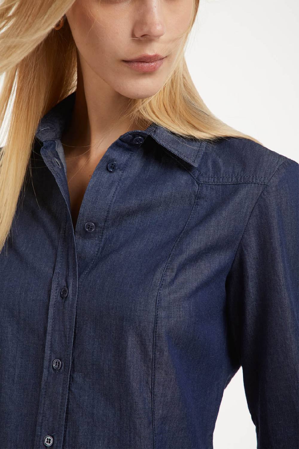 Piazza Sempione Camicia western in denim Moda