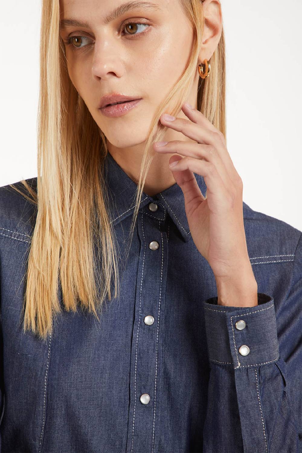 Piazza Sempione Camicia western in denim 2025