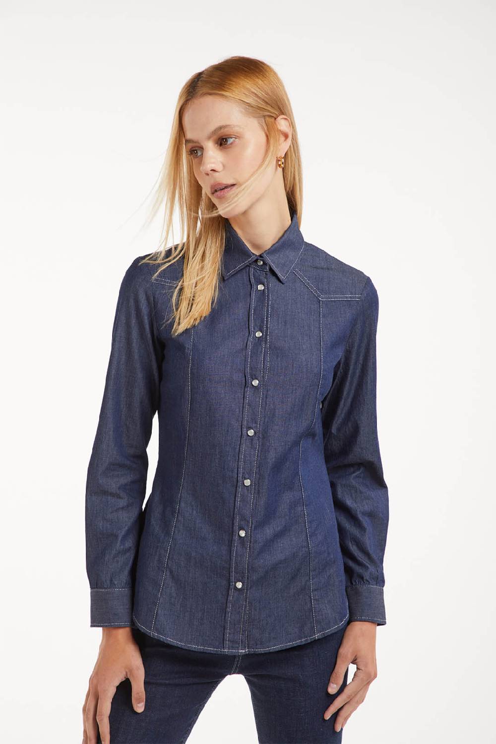 Piazza Sempione Camicia western in denim 2025