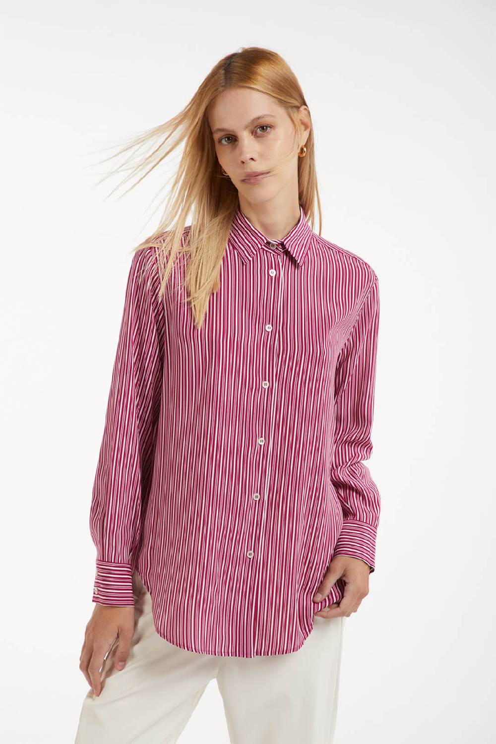 Piazza Sempione Camicia con stampa rigata Promozione