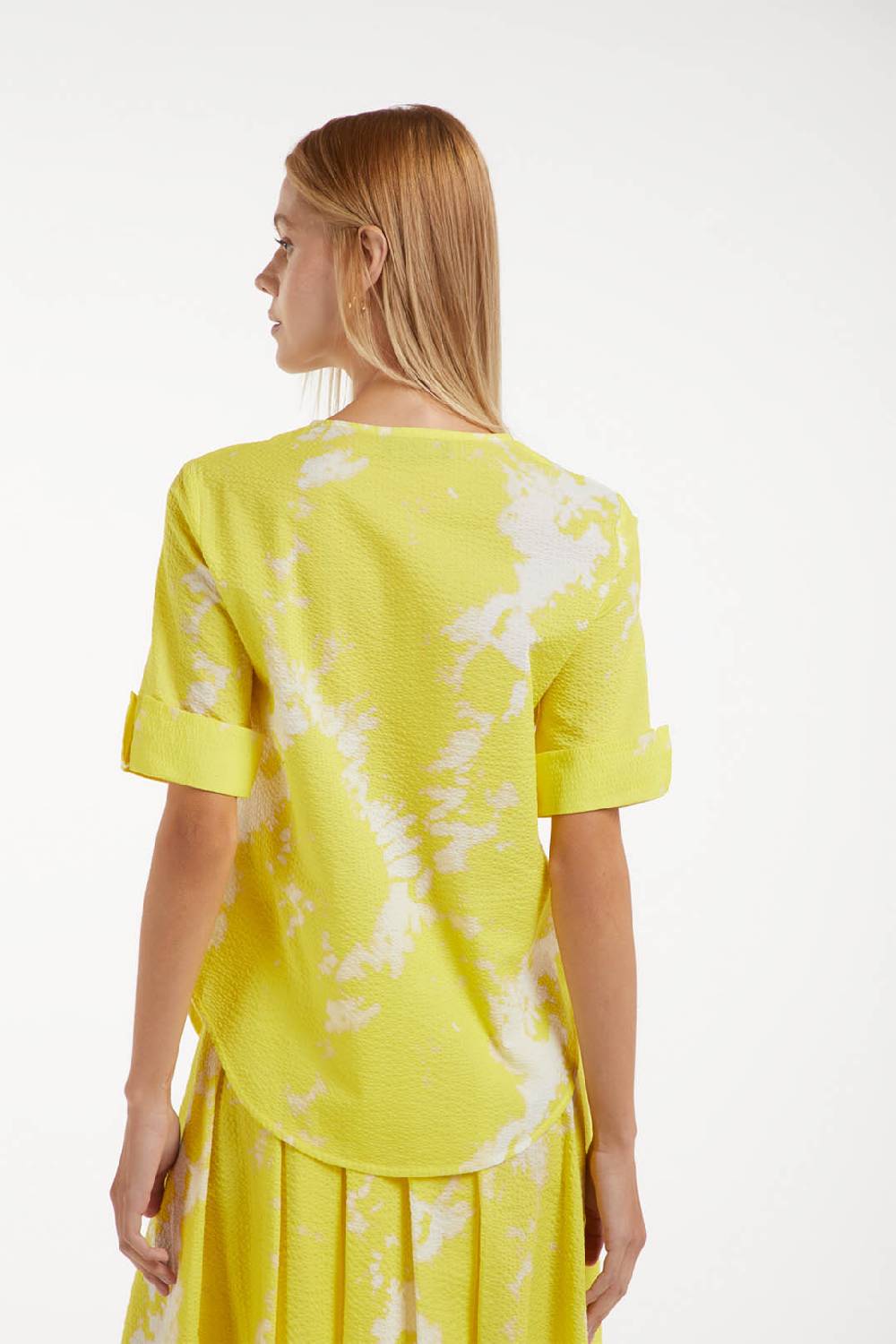 Piazza Sempione Camicia girocollo con stampa tie and dye Shopping Online