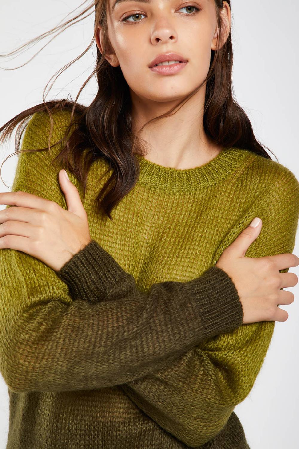 Piazza Sempione Maglia girocollo con righe sfumate Spedizione Gratuita