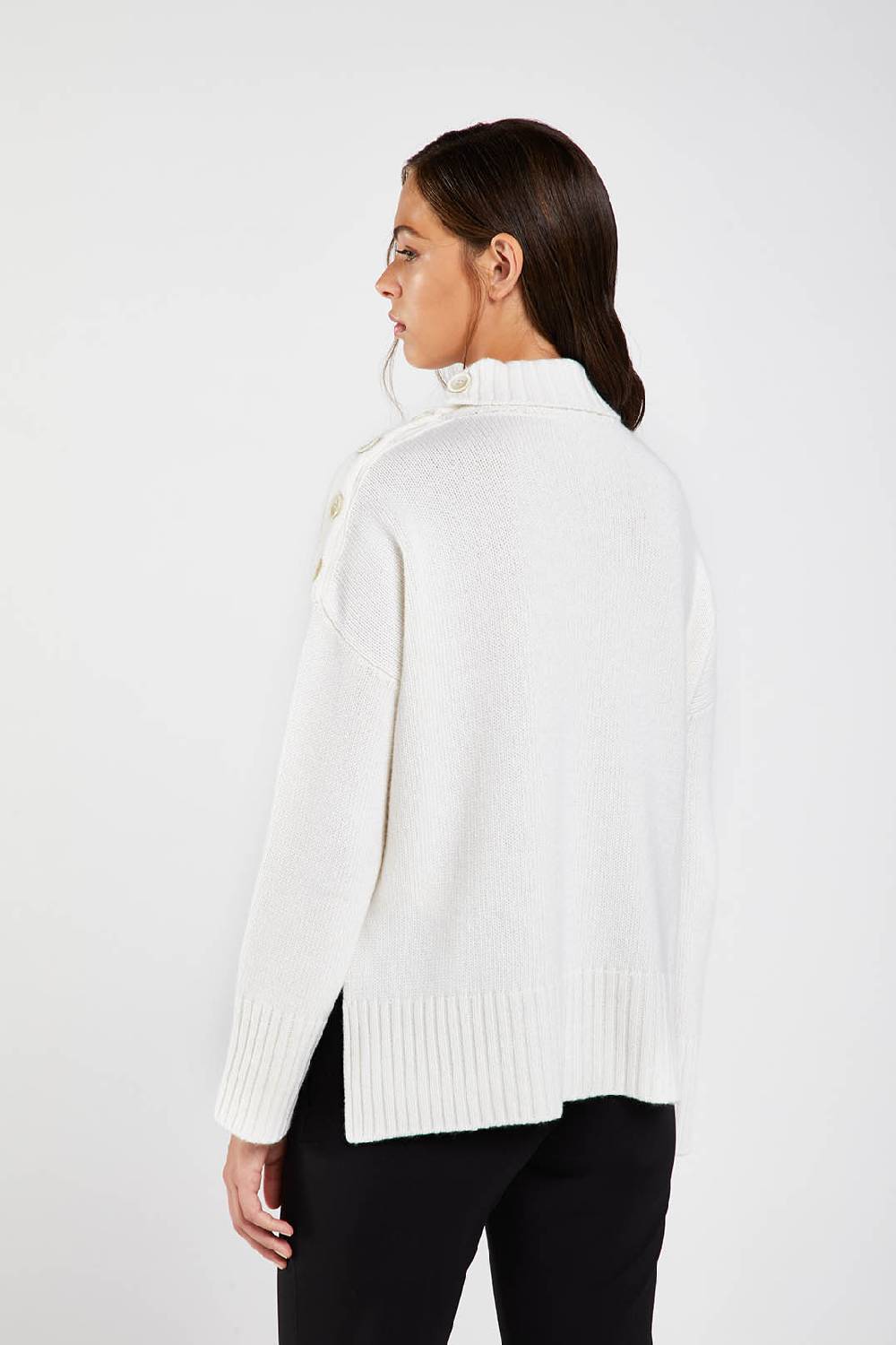 Piazza Sempione Maglione a collo alto in misto lana cashmere Consegna Veloce