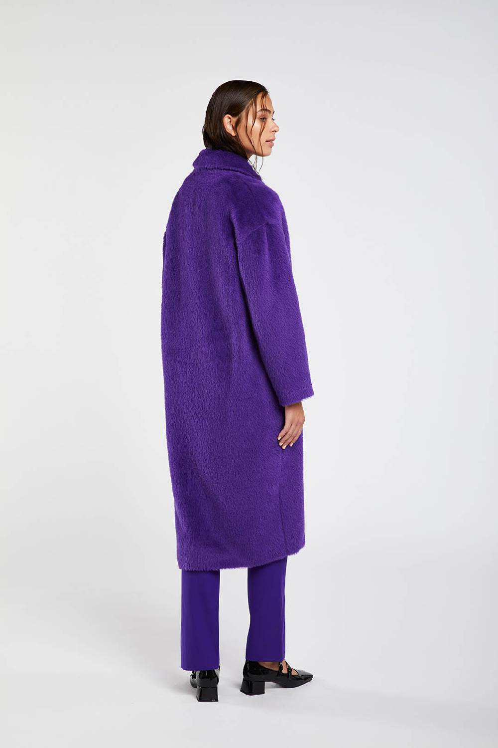 Piazza Sempione Cappotto fuzzy in alpaca e lana vergine Promozione