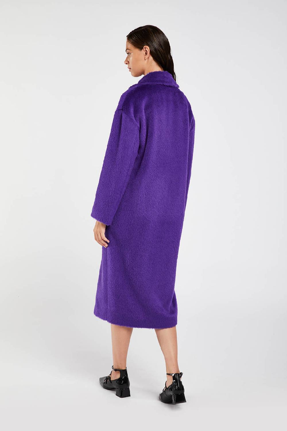 Piazza Sempione Cappotto fuzzy in alpaca e lana vergine Promozione