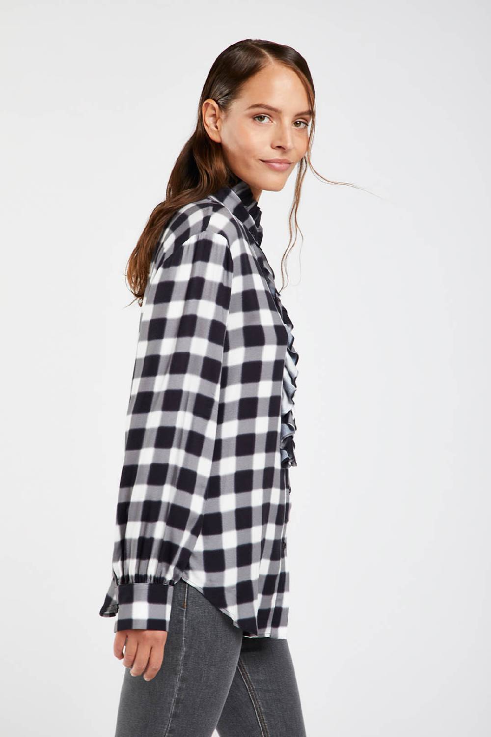 Piazza Sempione Camicia con stampa sfumata damier Sottocosto