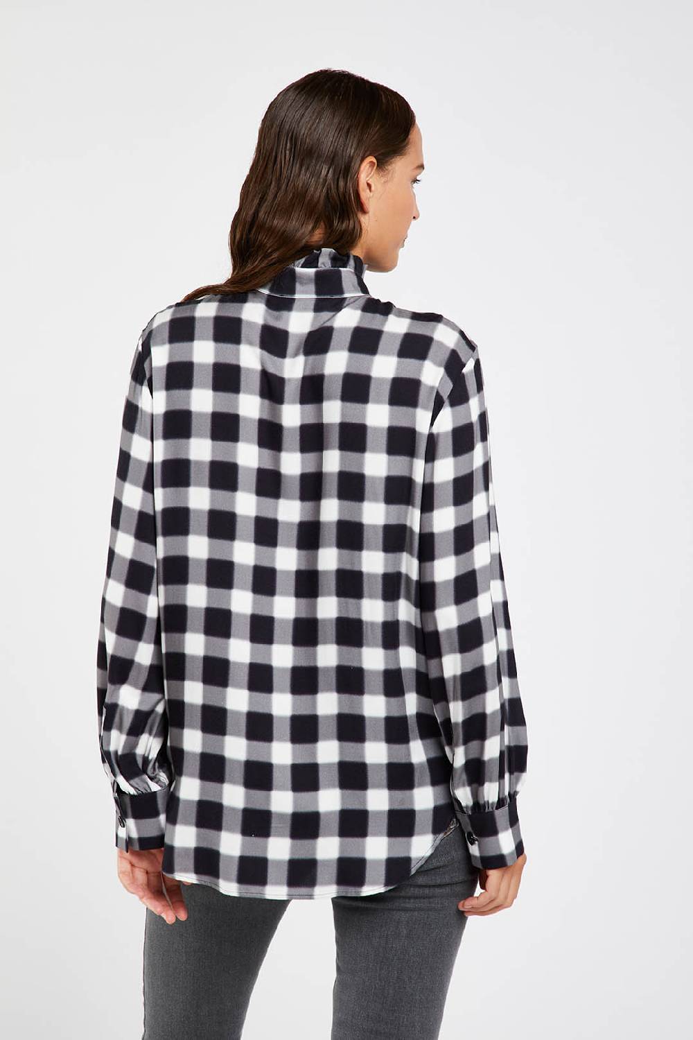 Piazza Sempione Camicia con stampa sfumata damier Sottocosto