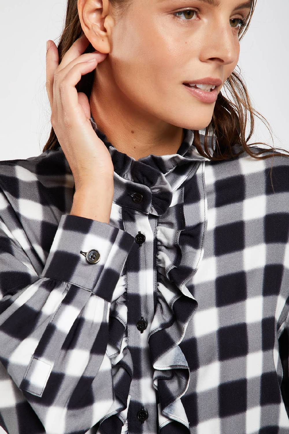 Piazza Sempione Camicia con stampa sfumata damier Sottocosto