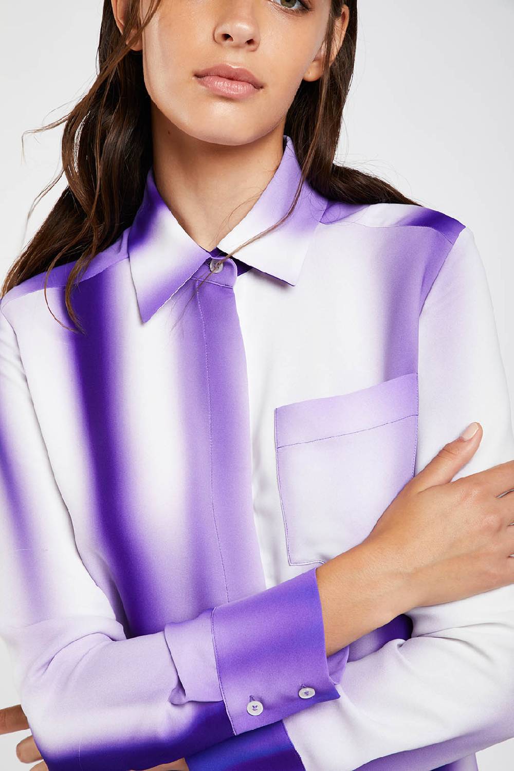 Piazza Sempione Camicia con stampa sfumata Sconto