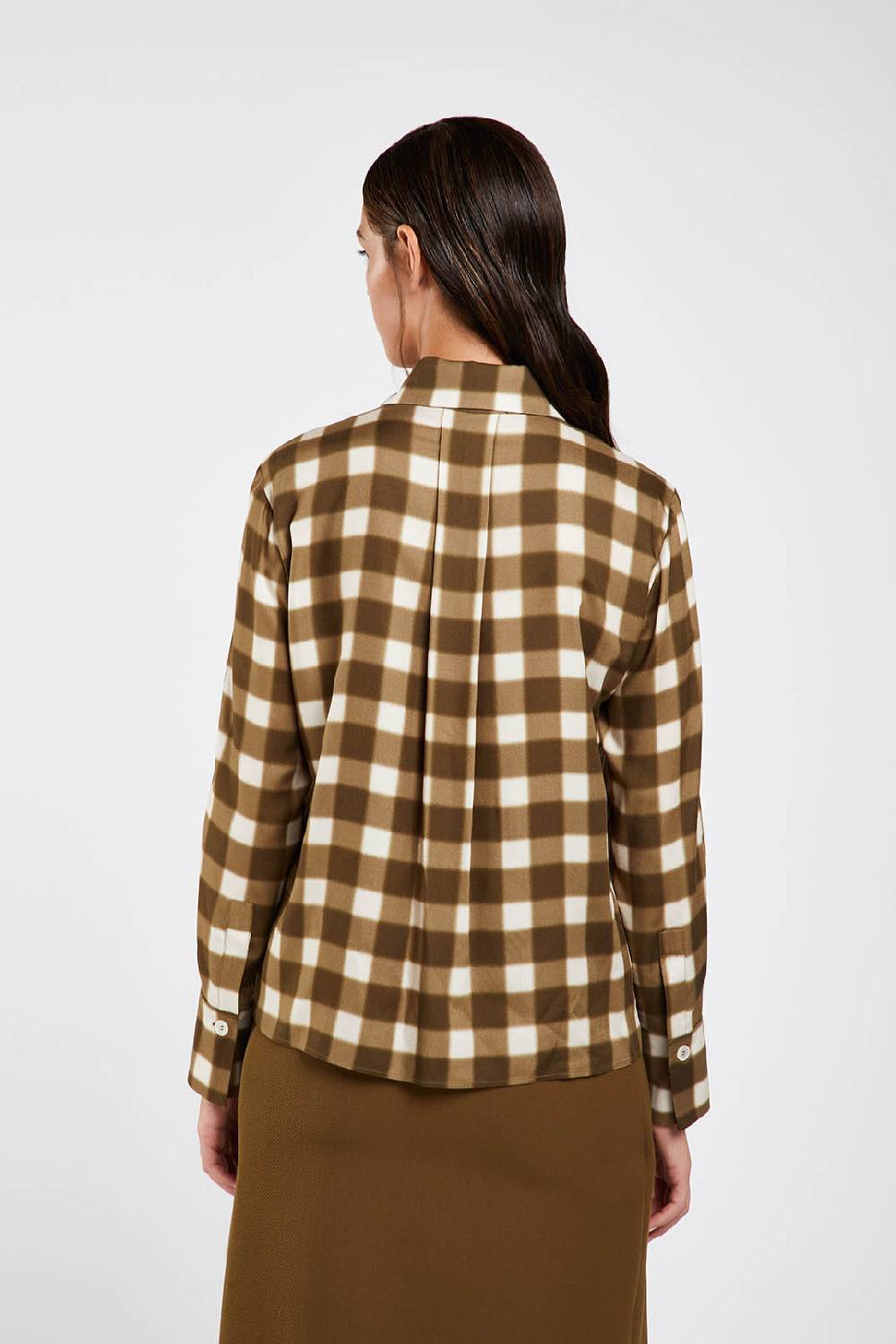 Piazza Sempione Camicia con stampa sfumata damier Economico