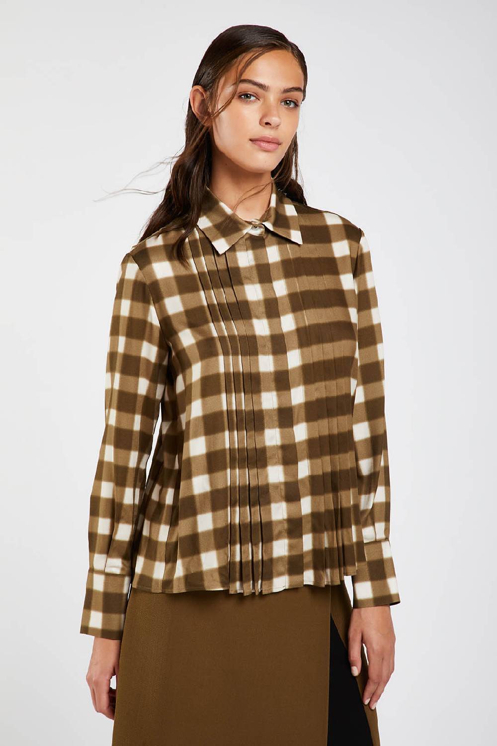 Piazza Sempione Camicia con stampa sfumata damier Economico