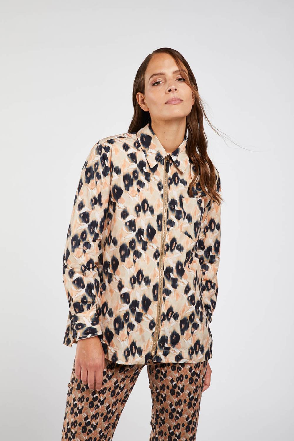 Piazza Sempione Giacca camicia in bio nylon stampato In Vendita