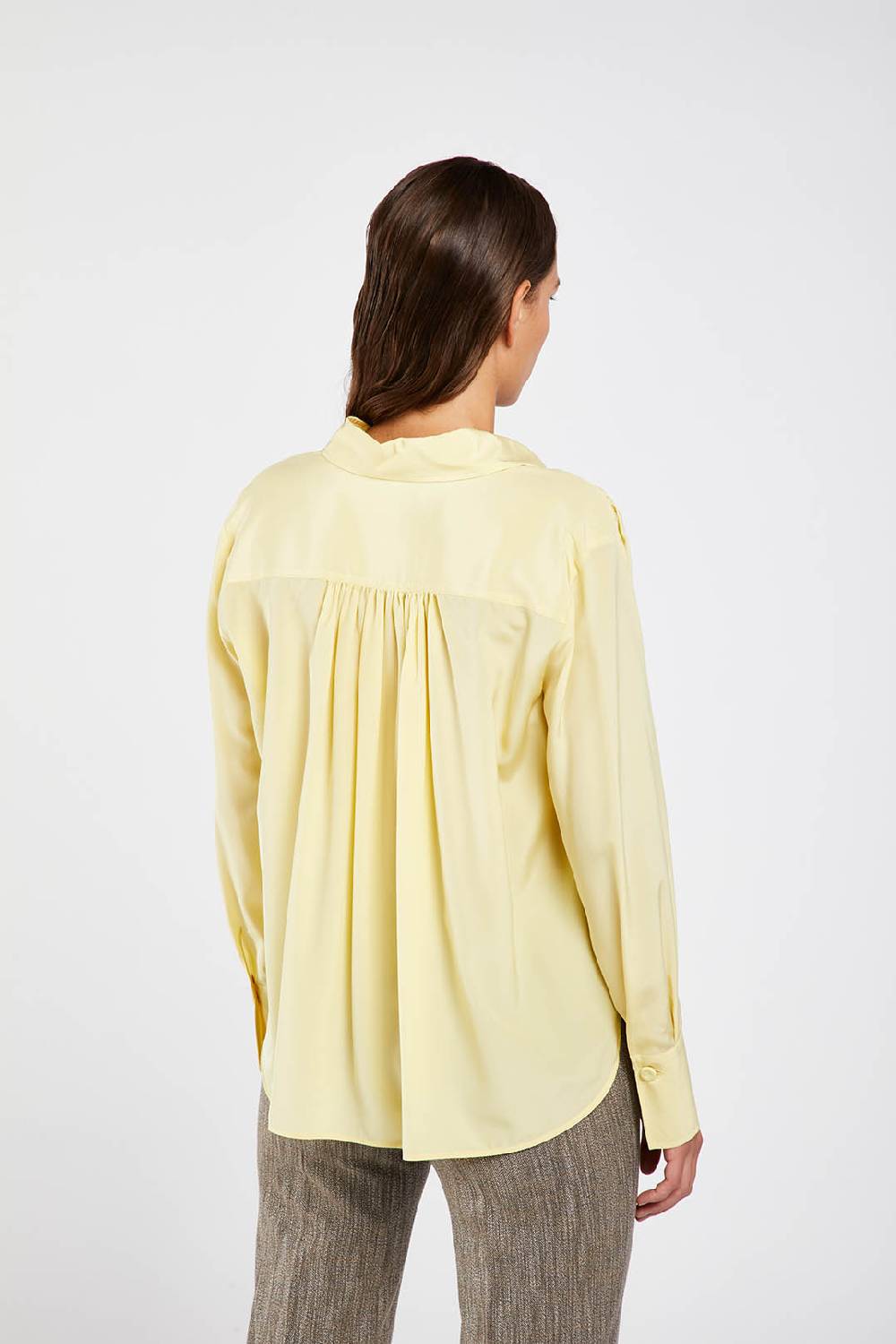 Piazza Sempione Camicia in crepe de chine di seta Saldi