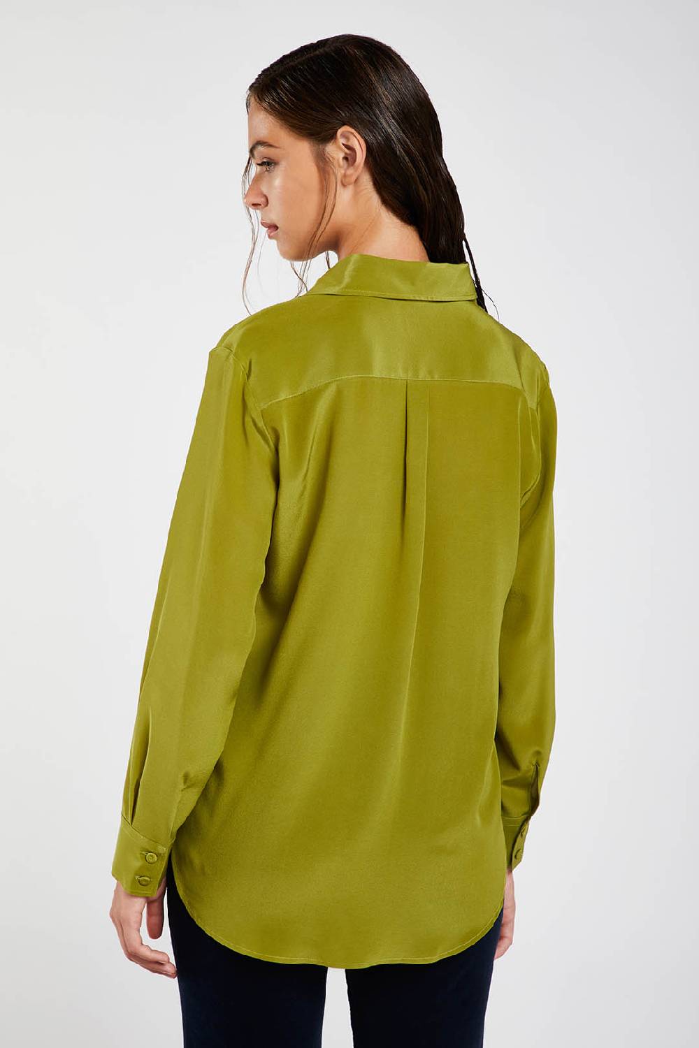 Piazza Sempione Camicia uomo in crepe de chine di seta Saldi Di Fabbrica