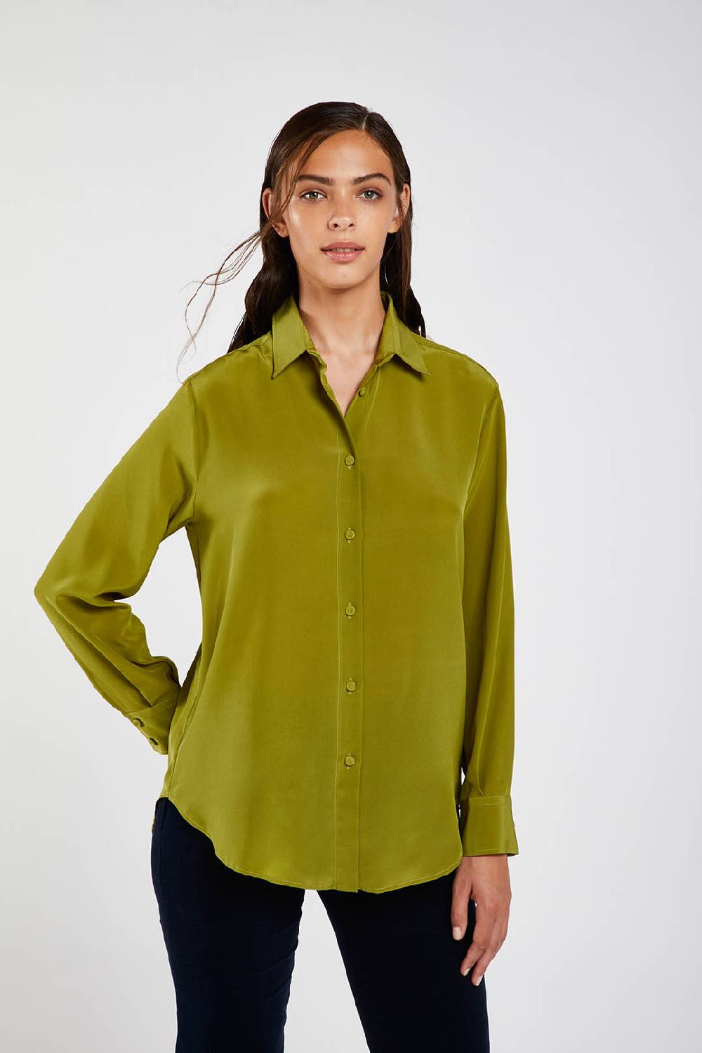 Piazza Sempione Camicia uomo in crepe de chine di seta Saldi Di Fabbrica