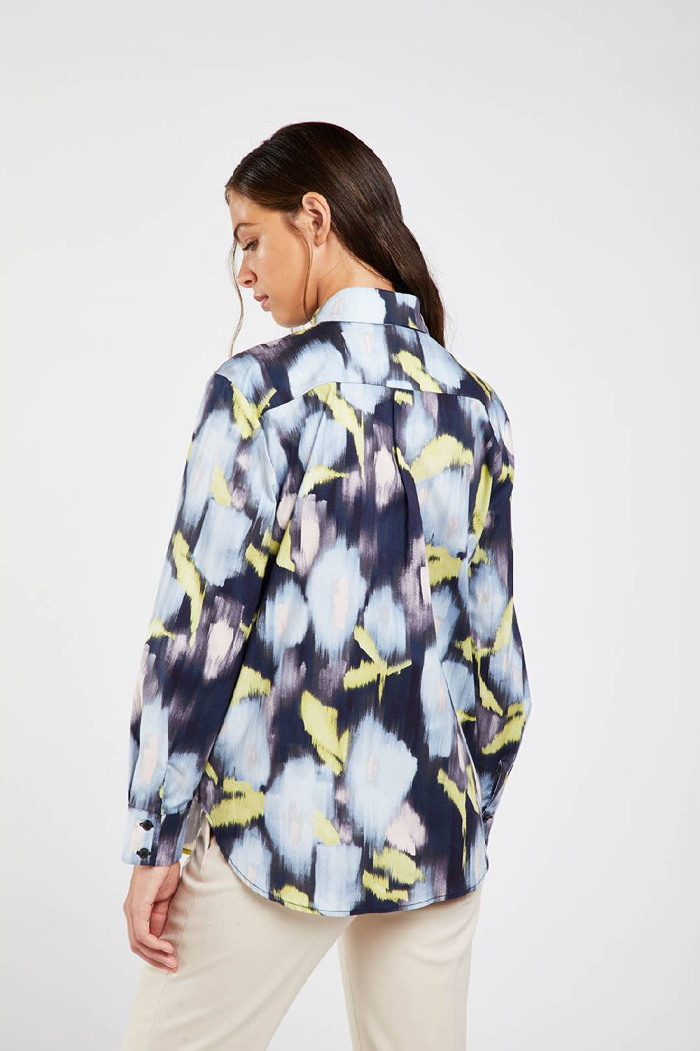 Piazza Sempione Camicia uomo con stampa fiore chinè I Più Venduti