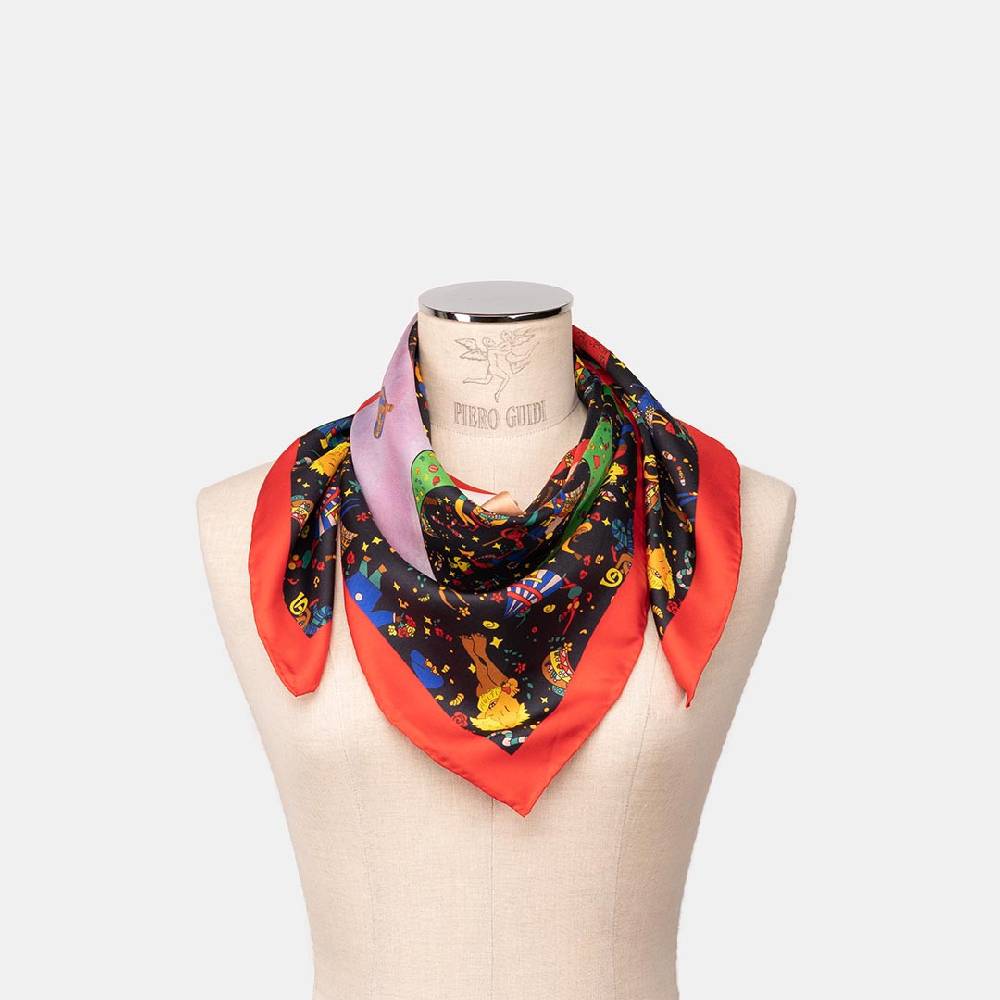 Piero Guidi PIERO GUIDI SILK SCARF "Le Mongolfiere"/ FOULARD IN SETA "Le Mongolfiere"" Novità